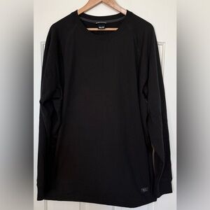 Black Diamond Long Sleeve Crew XL Black Cotton Stretch w/ Hidden Pockets EUC